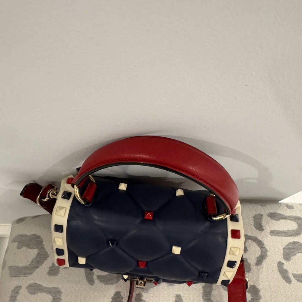 Valentino Garavani Candystud Top Handle Bag Leather Mini - Picture 14 of 17